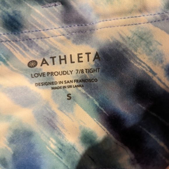 Athleta S Love Proudly 7/8 Tight Leggings Rainbow Running Workout, Pride NEW - Picture 3 of 3